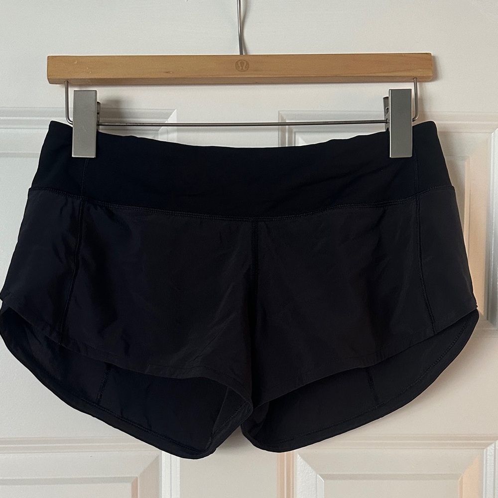 Lululemon black speedup short size 4